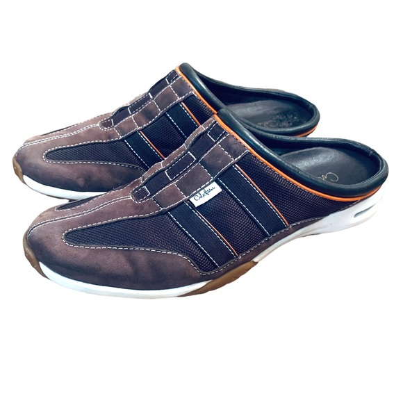 Cole Haan Shoes | Cole Haan Nike Air Sneaker Mule in Brown with Orange Accent Sz 9 | Color: Brown/Orange | Size: 9 | Reversehanger's Closet